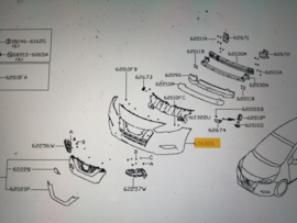 Fascia kit-front bumper Nissan Micra K14 62022-5FA0H
