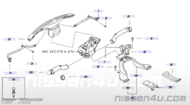 Kachelventilatiebuis Nissan Terrano2 27871-0F020