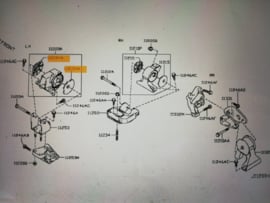 Zijrubber motorsteun linksvoor Nissan Pixo UA0 11215-4A00B (11625M69K00) Origineel.