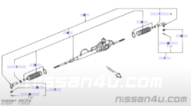 Gear & linkage-power steering Nissan Micra K11 49001-1F705