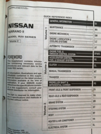 Service manual '' Model R20 series Volume2 '' SM9E-R20IE0E Nissan Terrano II R20