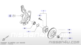 Spindle-knuckle, right-hand Nissan Almera N16. ABS 40014-4M400