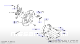 Parkeerremset (halve set) Nissan X-Trail T30 44060-8H725 Nieuw.