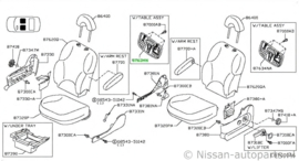 Parte trasera de la mesa, asiento delantero Nissan 87634-9U10A E11/ M20M Original.