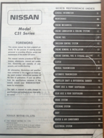 Service manual '' Model C31 series '' SM1E-0C31G0 Nissan Laurel C31 Used part.