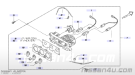 Kachelbedieningspaneel Nissan Almera N15 27510-1N700