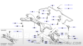 Subframe Nissan 54401-0M000 B13/ N14/ Y10 Gebruikt.
