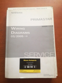 Service manual ''  Nissan Primastar X83 vanaf 03/2005 '' Elektrische schemas