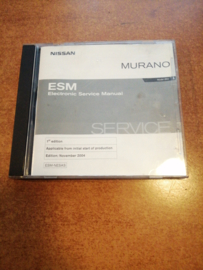 Electronic Service Manual '' Model Z50 series '' Nissan Murano Z50 SM4E00-1Z50E0E Gebruikt.