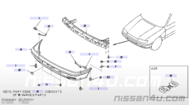 Voorbumper Nissan Sunny N14 62022-50C00