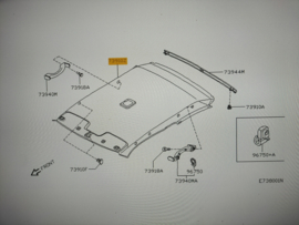 Hemeltje interieur Nissan Micra K11 73910-4F200 Gebruikt.