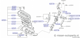 Mass air flow L28/L28T Nissan 280ZX S130 22680-P6600 Used part.