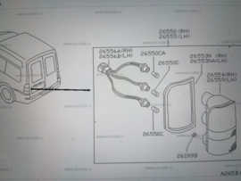 Achterlicht rechts Nissan Sunny Van WFY10 26550-60R00 Nieuw.