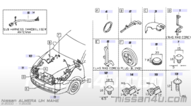 Harness engine room K9K Nissan Almera N16 24012-BN718