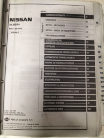 Servicehandboek Almera - N15 serie Volume 2 pre-facelift-model SM5D-0N15E0E Gebruikt.