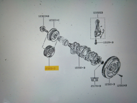 Krukaspoelie G9U Nissan 12303-00QOD X70
