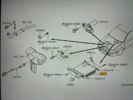 Computer/ECU SR20DE Nissan Primera P11 23710-7J503 + 23714-9F510 (MEC19-500) Gebruikt.
