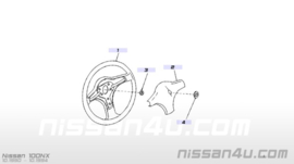 Claxondeel stuurwiel Nissan 100NX B13 48420-70Y04 Zonder logo