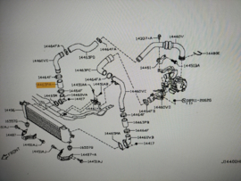 Hose air, inlet K9K Nissan Qashqai J10/ JJ10 14463-JD50B Original.