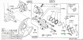 Pad-clip front brake Nissan 41083-11L01 B11/ C31/ C120/ M10/ T11 Original.