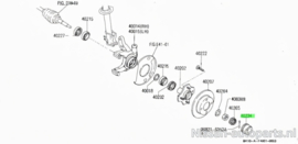 Cap-hub, rear wheel Nissan Micra K10/K11 40234-15B00 Original.