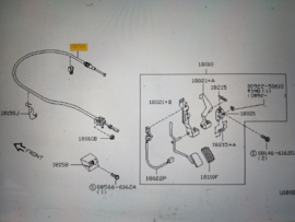Gaskabel Nissan Micra K11 18201-6F700 Gebruikt.