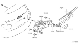 Afdichtrubber achterwisser Nissan 28716-1BA0A