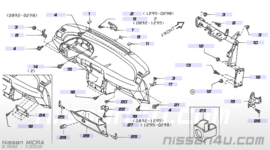 Frame middenpaneel links Nissan Micra K11 68170-5F200