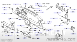 Montageframe dashboard Nissan Micra K11 67870-5F620