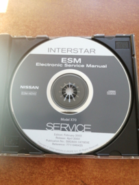 Electronic Service Manual '' Model X70 series '' Nissan Interstar SM2A00-1X70E0E Used part.