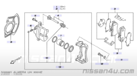 Remklauw rechtsvoor Nissan Almera N16/ Nissan Primera P11/ WP11 41001-2F522