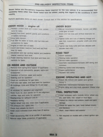 Service manual ''Model M11 series'' Nissan Prairie M11 SM9E-0M11G0 Used part.