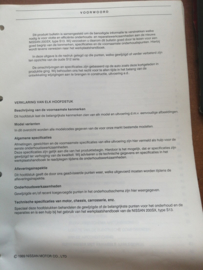 Product bulletin volume 22 '' Nissan 200SX model S13 '' Introduktie mededeling. Gebruikt.
