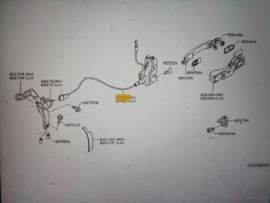 Slot portier rechtsachter Nissan Primera P12 82500-BA270 Gebruikt.