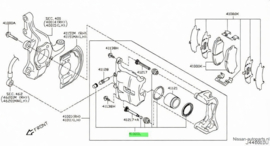 Seal kit-disc brake front Nissan D1120-JE00A J10/ JJ10/ T31 Original.