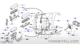 Zekeringhouder Nissan 24388-62J10 B13/ N14/ P10/ W10/ Y10 Gebruikt.
