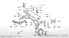 Draagarm rechtsvoor Nissan Almera N16 54500-BM400