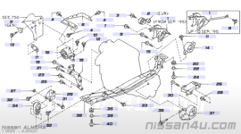 Bout motorsteunbalk Nissan Almera N15 54459-0M013