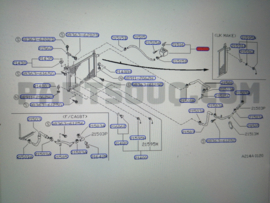 Koelvloeistofreservoir Nissan Bluebird T72 21710-Q9000 Gebruikt.