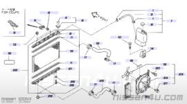 Onderste koelwaterslang Nissan 100NX B13 / Nissan Sunny N14 21503-53Y01 Gebruikt.