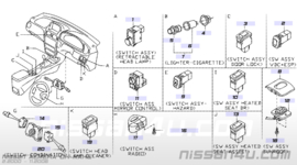 Richtingaanwijzerschakelaar Nissan 25540-AV620 N16/ P12/ V10 Gebruikt