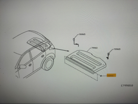 Clip finisher-rear parcel shelf Nissan 01553-2109E Original.