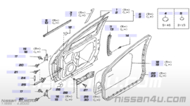 Portier rechtsvoor Nissan Almera N15 80100-1N030