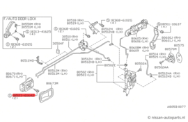 Kruiskopschroef M5,75 X 15,5 deurgreep Nissan 08523-61642 Variant 2. Gebruikt.
