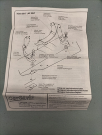 Rear Seatbelt set Nissan DB510-ST000 New.