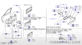 Afdekkap montagebout armsteun Nissan Sunny N13 80942-52M02