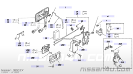 Afdekkap deurgreephendel binnenzijde Nissan 300ZX Z31 80682-01P00 Gebruikt.