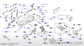 Zijafscherming dashboard Nissan Terrano2 R20 68108-7F000 (68108-0F000)