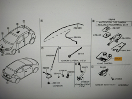 Afdekkap frontcamera Nissan Micra K14 284L8-5FA2A Gebruikt.