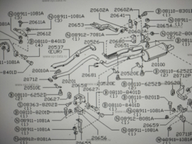 Tube-exhaust, center Nissan 300ZX Z31 20030-07P00 Original.